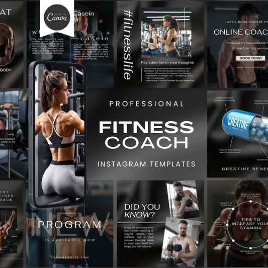 120 Fitness Coach Instagram Templates