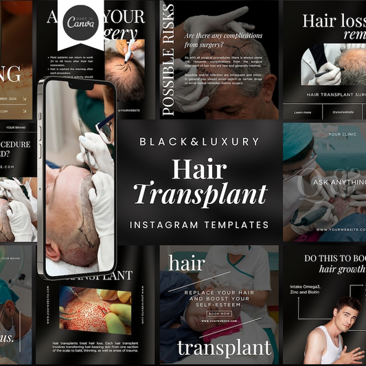 100 Hair Transplant Instagram Post Templates