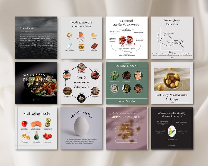 200 Premium Instagram Nutrition Coach Templates