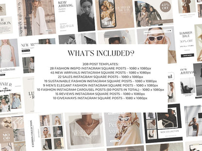 400+ New Fashion Instagram Post Templates